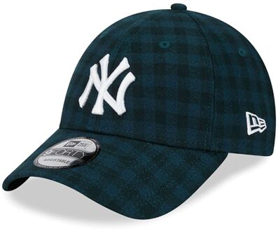 New Era New York Yankees Flannel 9Forty Cap Senior donkergroen - wit - 1-SIZE