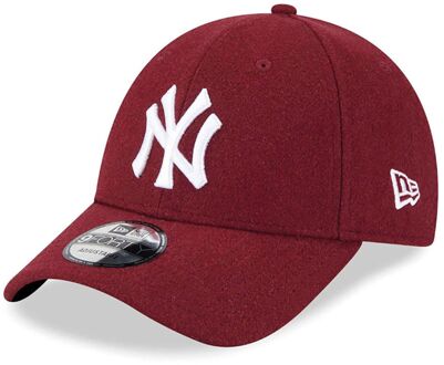 New Era New York Yankees Melton Wool 9Forty Cap Senior donkerrood - wit - 1-SIZE