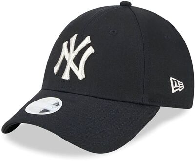 New Era New York Yankees Metallic Logo 9Forty Cap Dames zwart - wit - 1-SIZE