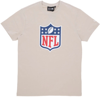 New Era NFL Shield Logo T-shirt New Era , Beige , Heren - 2Xl,Xl
