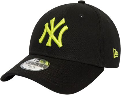 New Era NY Yankees League Essential 9Forty Cap Junior zwart - limegroen - Child