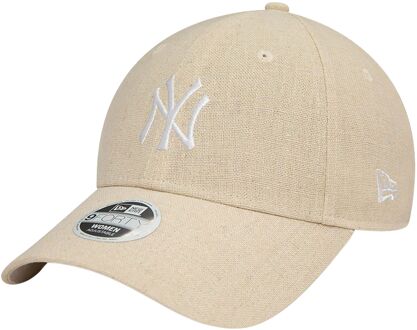 New Era NY Yankees MLB Linen 9Forty Cap Dames beige - wit - 1-SIZE