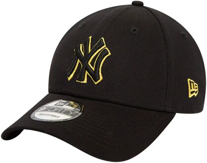 New Era NY Yankees Team Outline 9Forty Cap Senior zwart - geel - 1-SIZE