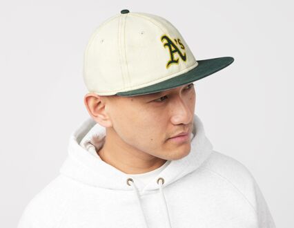 New Era Oakland Athletics Denim Retro Crown Cap, White - One Size