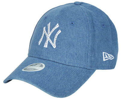 New Era Pet New-Era FEMALE DIAMANTE DENIM 9FORTY® NEW YORK YANKEES" Blauw - One size