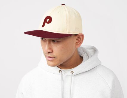 New Era Philadelphia Phillies Denim Retro Crown 9FIFTY Cap, White - One Size