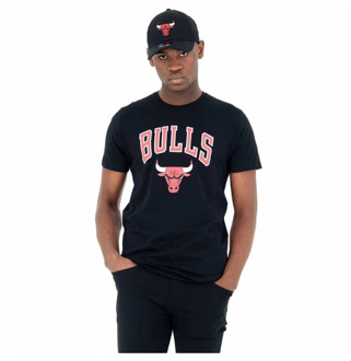 New Era / t-shirt Team Logo Chicago Bulls in zwart