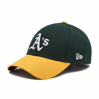 New Era The League Baseball Athletics Cap - Sportcap - Pet - Groen/Geel - One size