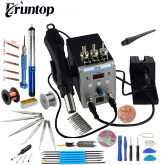 New Eruntop 8586 Digital Display Electric Soldering Irons +DIY Hot Air Gun Better SMD Rework Station