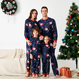 New Family Matching Christmas Pajamas Sets Xmas Adult Father Mother Daughter Santa Claus Print Sleepwear Nightwear Clothing Suit