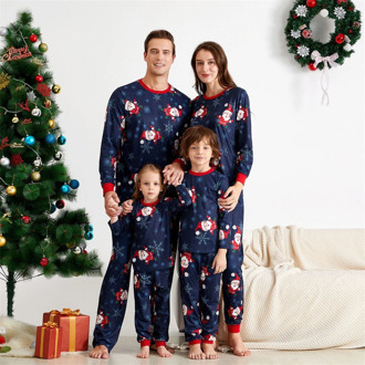 New Family Matching Christmas Pajamas Sets Xmas Adult Father Mother Daughter Santa Claus Print Sleepwear Nightwear Clothing Suit