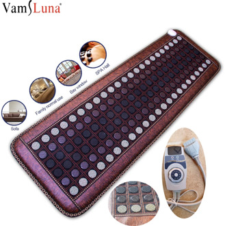 New Far Infrared Heating Jade Mat - Hot Stones Jade Tourmaline Pad -therapy heat pad- Mesh Mat - Adjustable Timer & Temperature