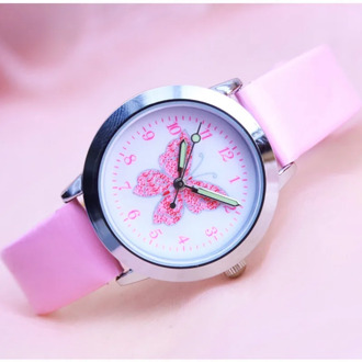 New Fashion 3D Colorful butterfly Watches Children Kids girls gift Watch Casual Quartz Wristwatch Relogio Relojes kol saati