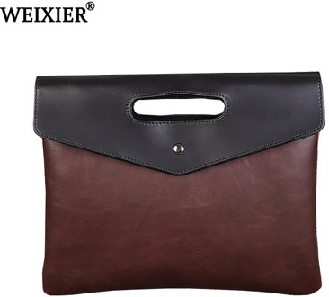 New Fashion Male bag Envelope Clutch Crazy Horse PU Leather Business Men Clutch Bag Casual Large Capacity Hand Bags