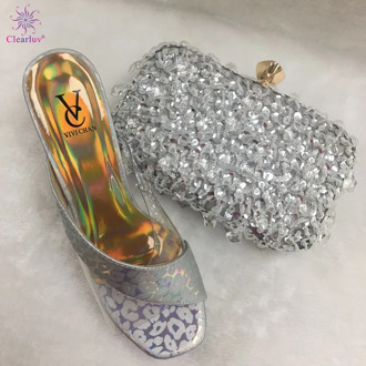 New Fashion Matching Shoes and Bag Set In Heels Summer High Heeled Shoes for Women Italian Shoes with Matching Bags for Wedding
