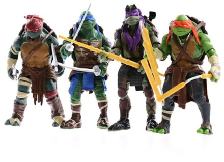 NEW Free shipping 4pcs/LOT Model toys Action & Toy Figures Turtles model Animation furnishing articles