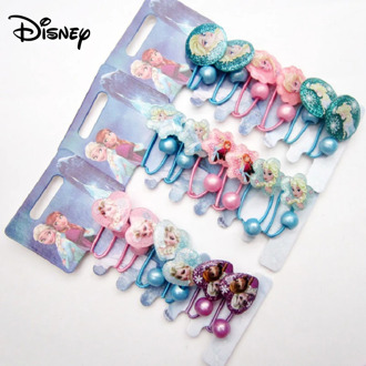 New Girls Frozen 2 Elsa Princess Disney Hairs Accessories Kids Birthday Gifts Hairs Rope Cute Cosmetic Cartoon Rubber Band Toys