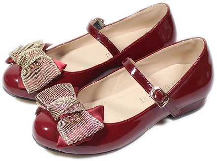 New Girls Princess Shoes Baby Fashion Bow Toddler Student Party Dance Shoe Kids Low-Heeled Leather Shoes Pink Red EUR 25-34