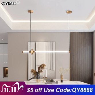 New Gold Black Modern LED Pendant Lights 360 Degree Shine For Dining Living Room Bedroom Kitchen Home Lamps Lighting Luminaire