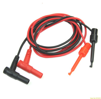 New High quality New 1Pair Banana Plug To Test Hook Clip Probe Cable Fr Multimeter Test Equipment