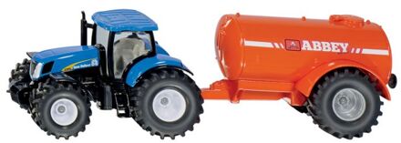 new holland t7070 tractor met abbey giertank blauw/oranje (1945)