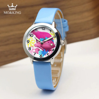 New Hot Sales Cute Flower elf Cartoon Watches Children Girls Women Crystal Dress Quartz Wrist Watch Montre Enfant Mix Color