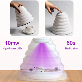 New Household UVC Tableware Sterilizer Germicidal Disinfection UV Sanitizer Lamp Germ-Killing Foldable Cover for Traveling Home