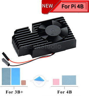 New In Stock! CNC Extreme Cooling Fan Heatsink Kit For Raspberry Pi 4B / 3B+ / 3B Plus / 3B