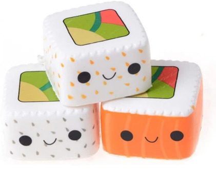 New Kawaii Square Japanese Sushi Squishy Food Simulation Slow Rising Cream Scent Soft Squeeze Toy Stress Relief Fun for Kid Gift