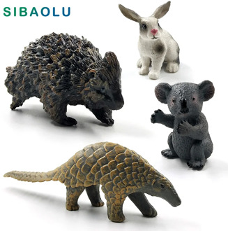 New Koala Pangolin Rabbit Hedgehog Simulation Animal model figurine home decor miniature fairy garden decoration accessories toy