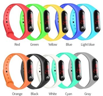 New LED children three generations of millet bracelet electronic watch sports silicone bracelet promotional gifts factory direct wholesale yellow