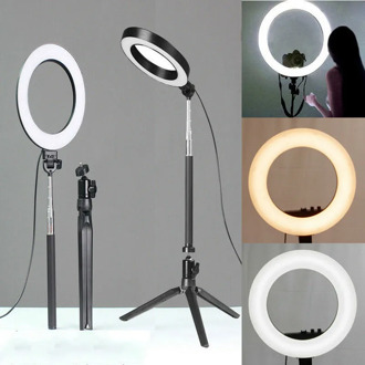New LED Ring Light Studio Photo Video Dimmable Lamp Tripod Stand Selfie Camera Phone