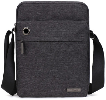 New leisure outdoor shoulder bag Korean Simple style men's vertical diagonal Shoulder Bags with headphone hole messenger bag