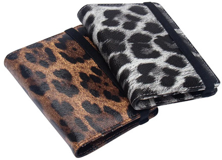 New Leopard Print Black Leopard Passport Clip Elastic Band Bandage Passport Book Multi Card Ticket Clip Shell