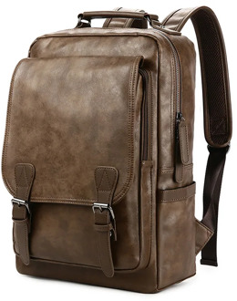 New Luxury School Backpack Waterproof Leather Backpack For Laptop Men Travel Teenage Student Backpack Bag Male Bagpack Mochila