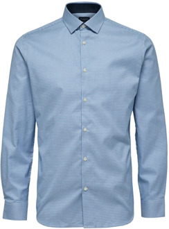 New Mark slim fit overhemd Blauw - L