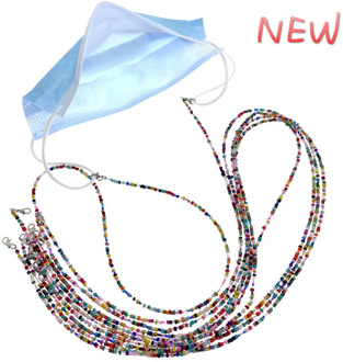 New mask lanyard mask storage tools mask anti-lost rope colorful bead lanyard save a mask rope Student mask tool child and adult