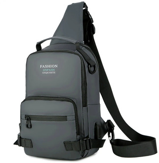 New men's personal pocket bag large capacity simple ipad chest bag smart USB charging shoulder messenger bag crossbody hand bag