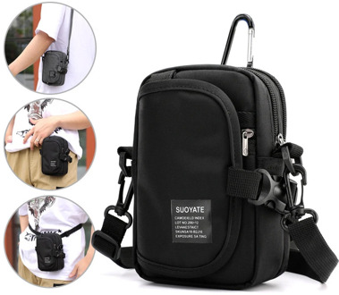 New men's shoulder bag outdoor leisure small satchel nylon cloth multifunctional mobile phone waist bag riding messenger bag