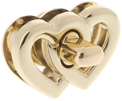 New Metal Heart Clasp Buckles Turn Lock Twist Locks For Handbag Bag Purse Craft Gold DIY Bag Accessories 2018