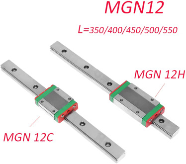 NEW MGN12 Linear Guide 12MM 350 400 450 500 550 mm +MGN12H or MGN12C carriage 3d printer CNC