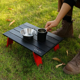 NEW Mini Black Outdoor Aluminum alloy Folding Table Furniture Barbecue Camping Tent Household Bed Collapsible Computer Desk