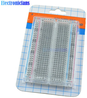 New Mini Solderless Breadboard Transparent Material 400 Points Available DIY