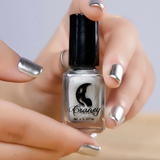 New Mirror Nail polish Trend 6ml Mirror Effect Chrome Silver Gold Nail Art Varnish Polish black red purple silver