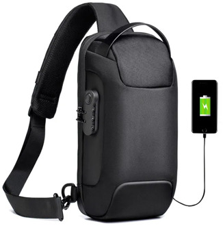 New Multifunction Crossbody Bag for Men Anti-theft Shoulder Messenger Bags Male Waterproof Short Trip Chest Bag Male Bag