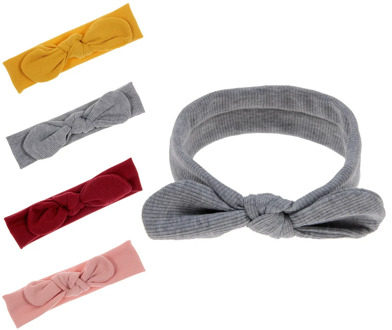 New Newborn Baby Girls Bow Knot Headbands Cute Children Toddler Soft Cotton Blend Turban Head Wraps Birthday Gifts