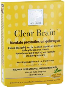 "New Nordic Clear Brain – Concentratie – Vegan voedingssupplement met jodium – 60 tabletten