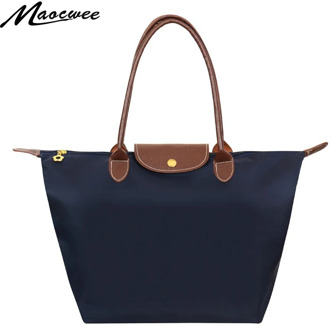 New Nylon Beach Tote Bag Fashion Womens Handbag Tote Oxford Shoulder Bags Female Waterproof Dumplings Folding Shopping Bag 2020
