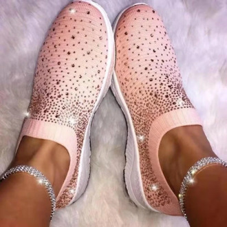 New Plus Size 43 Breathable Mesh Sneakers Women Soft Ladies Casual Shoes Woman Knit Sock Shoes Flats Women's Vulcanize Shoes