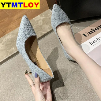 New Pointed Toe Fetish Luxury Designer Woman Extreme Mules Super High Heels Women Sexy Shoes Ladies Pumps stripe Wedding Heels